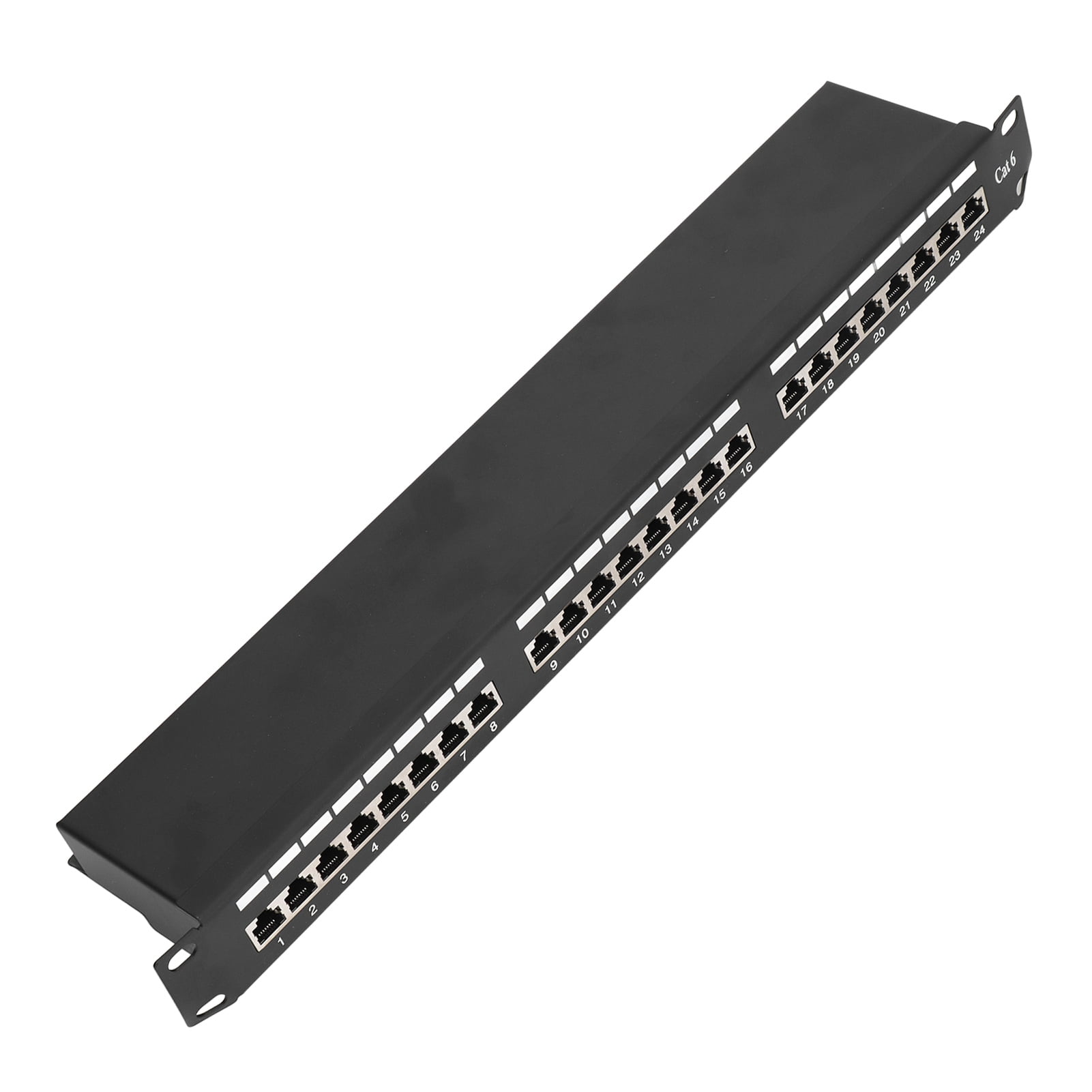 Cable Rack Panel Premium 24 Port Cat 6 Shielded Network Ethernet Cable Patch Panel 1U ...