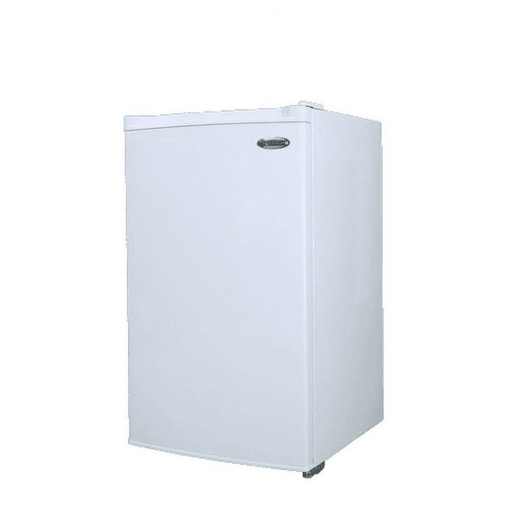 Premium 3.0 Cu ft Upright Freezer in White Reversable Door Two Shelves