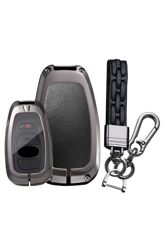 Premium 3/4 Button Zinc Alloy Hard Shell Key Fob Case with Durable Keychain Compatible for Subaru Forester Outback Ascent Crosstrek Legacy WRX STI Impreza BRZ