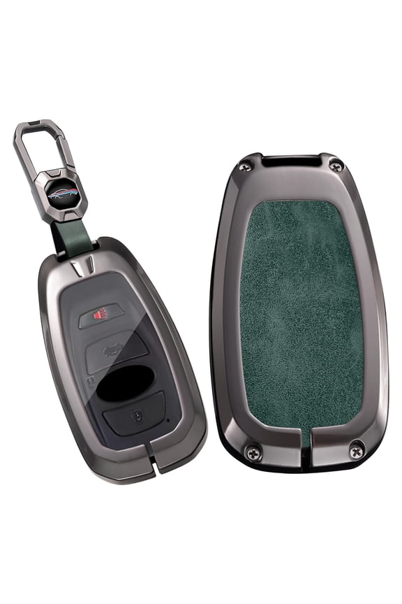 Premium 3/4 Button Zinc Alloy Hard Shell Key Fob Case with Durable Keychain Compatible for Subaru Forester Outback Ascent Crosstrek Legacy WRX STI Impreza BRZ