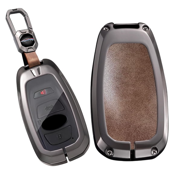 Premium 3/4 Button Zinc Alloy Hard Shell Key Fob Case with Durable Keychain Compatible for Subaru Forester Outback Ascent Crosstrek Legacy WRX STI Impreza BRZ