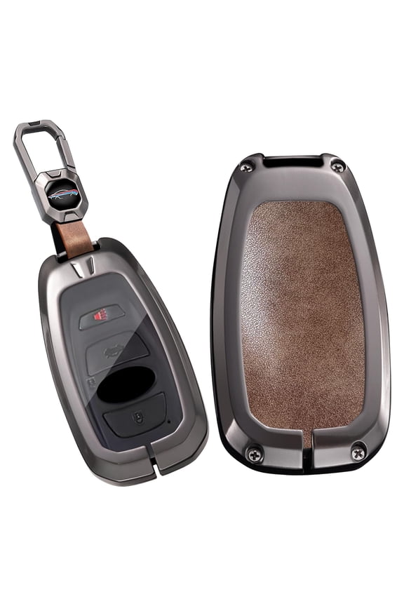 Premium 3/4 Button Zinc Alloy Hard Shell Key Fob Case with Durable Keychain Compatible for Subaru Forester Outback Ascent Crosstrek Legacy WRX STI Impreza BRZ