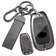 Premium 3/4 Button Zinc Alloy Hard Shell Key Fob Case with Durable Keychain Compatible for Subaru Forester Outback Ascent Crosstrek Legacy WRX STI Impreza BRZ