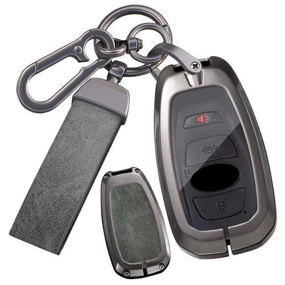 Premium 3/4 Button Zinc Alloy Hard Shell Key Fob Case with Durable Keychain Compatible for Subaru Forester Outback Ascent Crosstrek Legacy WRX STI Impreza BRZ