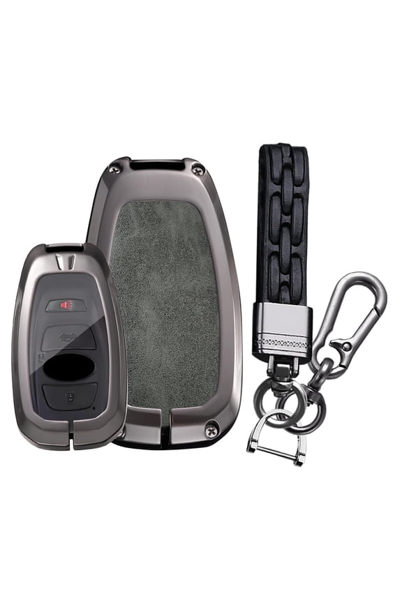 Premium 3/4 Button Zinc Alloy Hard Shell Key Fob Case with Durable Keychain Compatible for Subaru Forester Outback Ascent Crosstrek Legacy WRX STI Impreza BRZ