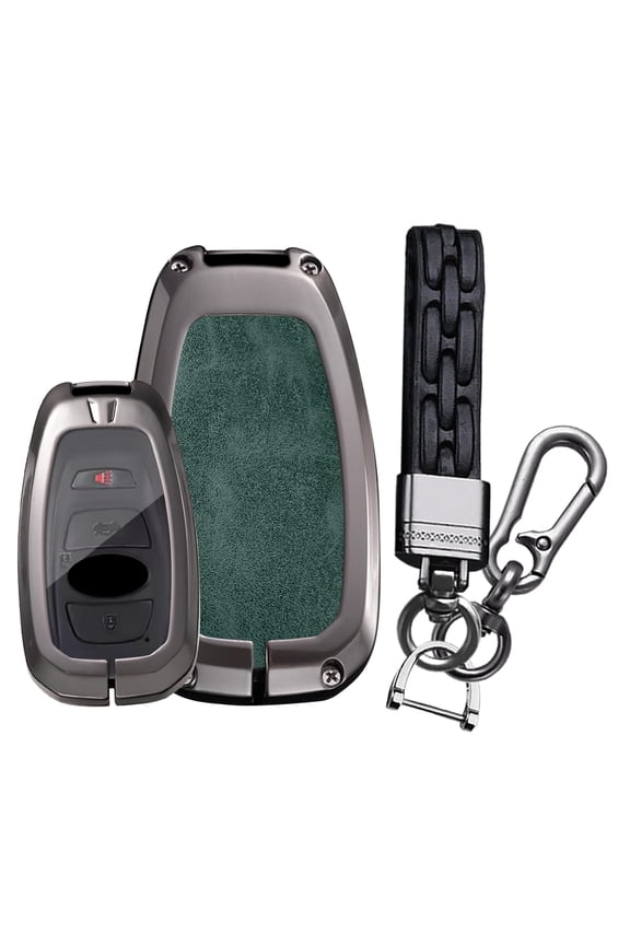 Premium 3/4 Button Zinc Alloy Hard Shell Key Fob Case with Durable Keychain Compatible for Subaru Forester Outback Ascent Crosstrek Legacy WRX STI Impreza BRZ