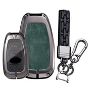 Premium 3/4 Button Zinc Alloy Hard Shell Key Fob Case with Durable Keychain Compatible for Subaru Forester Outback Ascent Crosstrek Legacy WRX STI Impreza BRZ