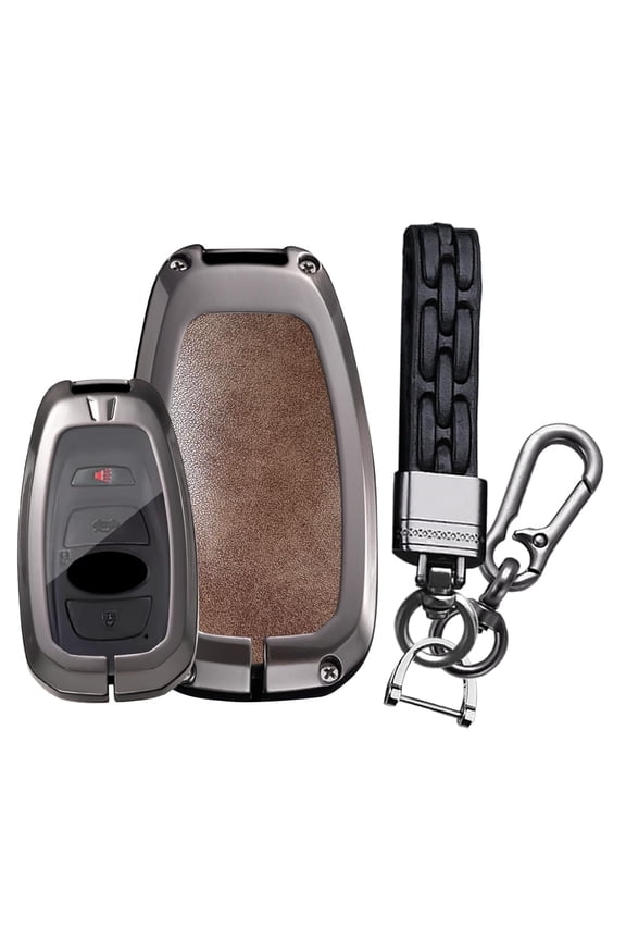 Premium 3/4 Button Zinc Alloy Hard Shell Key Fob Case with Durable Keychain Compatible for Subaru Forester Outback Ascent Crosstrek Legacy WRX STI Impreza BRZ