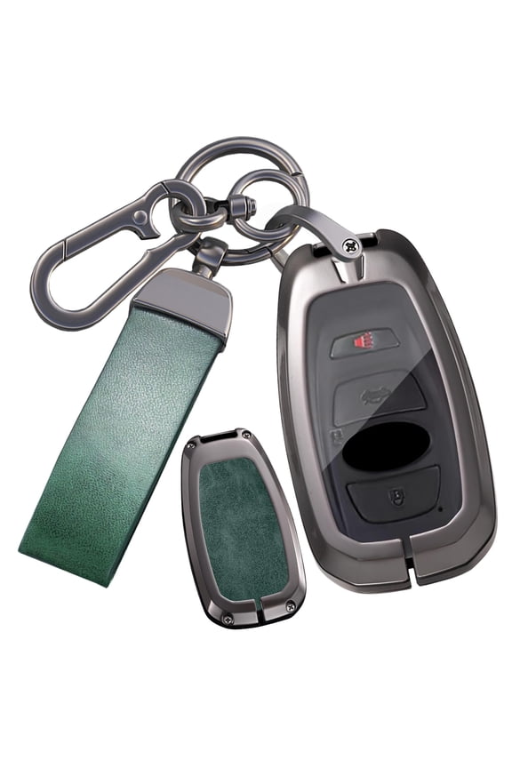 Premium 3/4 Button Zinc Alloy Hard Shell Key Fob Case with Durable Keychain Compatible for Subaru Forester Outback Ascent Crosstrek Legacy WRX STI Impreza BRZ