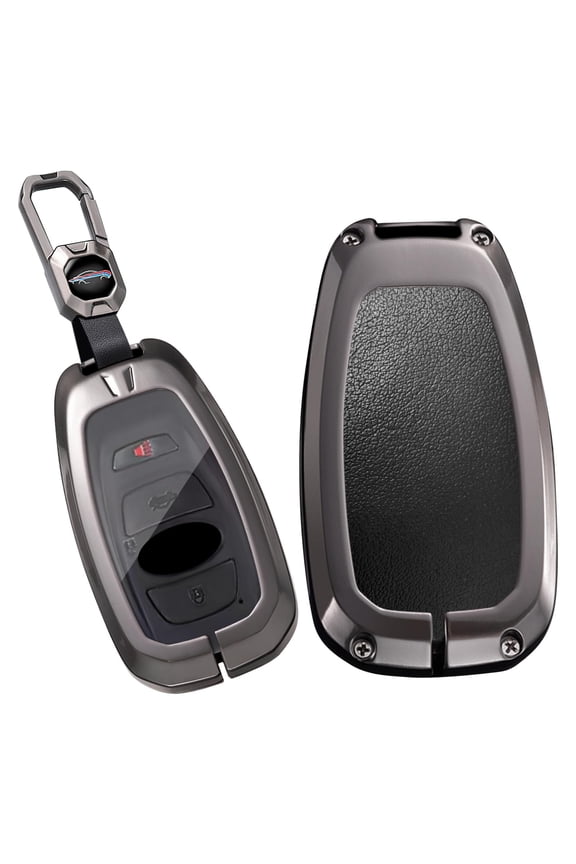 Premium 3/4 Button Zinc Alloy Hard Shell Key Fob Case with Durable Keychain Compatible for Subaru Forester Outback Ascent Crosstrek Legacy WRX STI Impreza BRZ