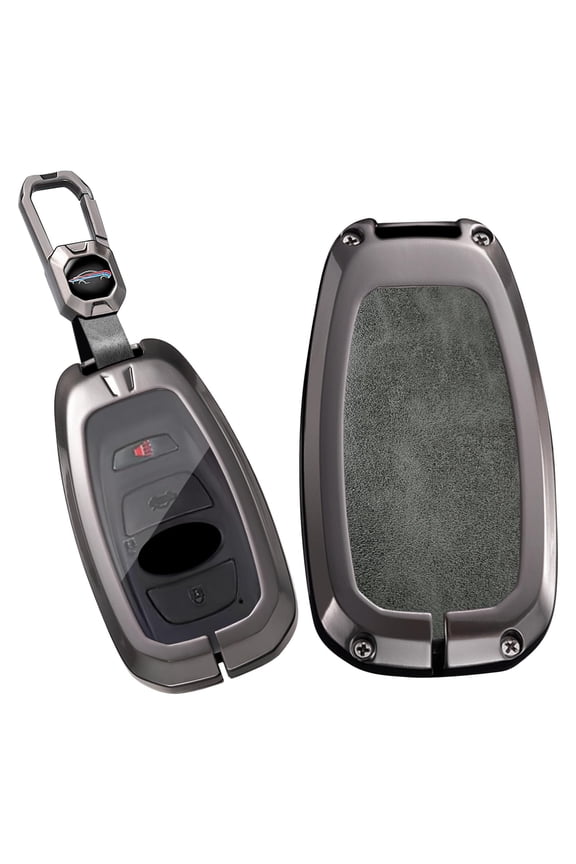 Premium 3/4 Button Zinc Alloy Hard Shell Key Fob Case with Durable Keychain Compatible for Subaru Forester Outback Ascent Crosstrek Legacy WRX STI Impreza BRZ
