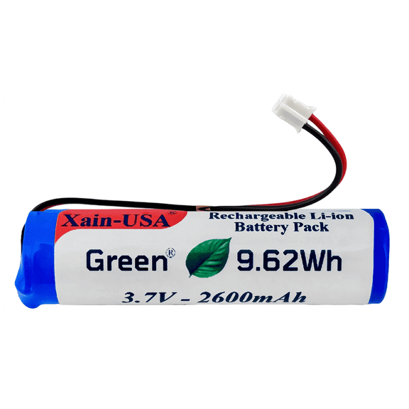 Premium 3.7V 2600mAh Replacement Battery  JSTPH 2Pin Connector Compatible with flashlights, drones, voice amplifiers, RC toys, and a wide range of electronics.