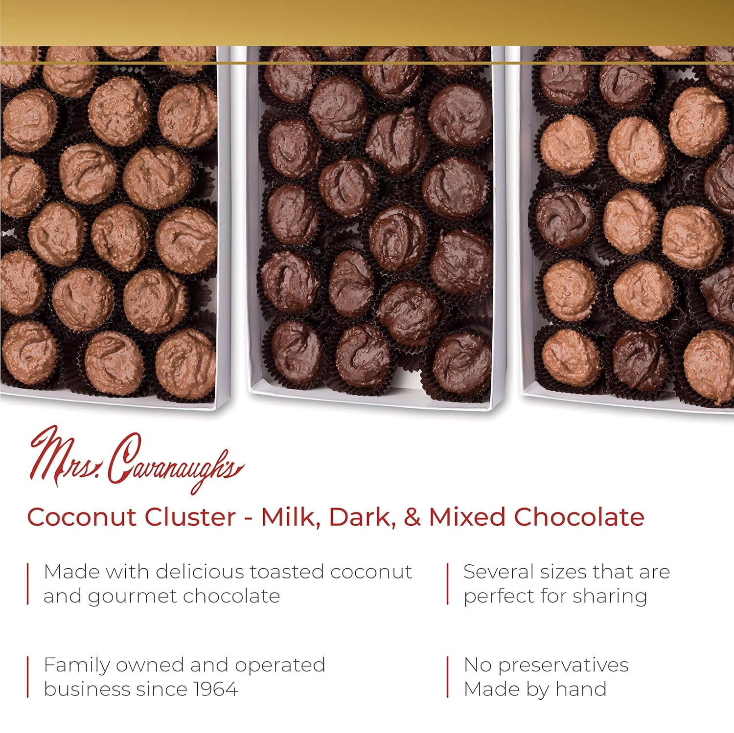 Premium 3 Lb Milk Chocolate Haystacks with Toasted Coconut Handmade