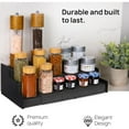 thumbnail image 1 of Premium 3-Tier Spice Rack Organizer for Cabinet - Expandable Bamboo Spice Storage - Non-Skid Countertop Step Spice Shelf - Great for Kitchen Cabinet, Countertop, Cupboard, Pantry (Black), 1 of 6