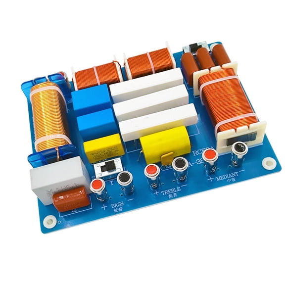 Premium 3-Way Crossovers With Adjustable High Low Channels, Inductors & 4 Sound Modes for HiFi Systems