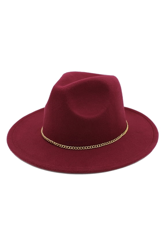 Premium 3" Wide Brim Solid Color Felt Fedora Panama Hat