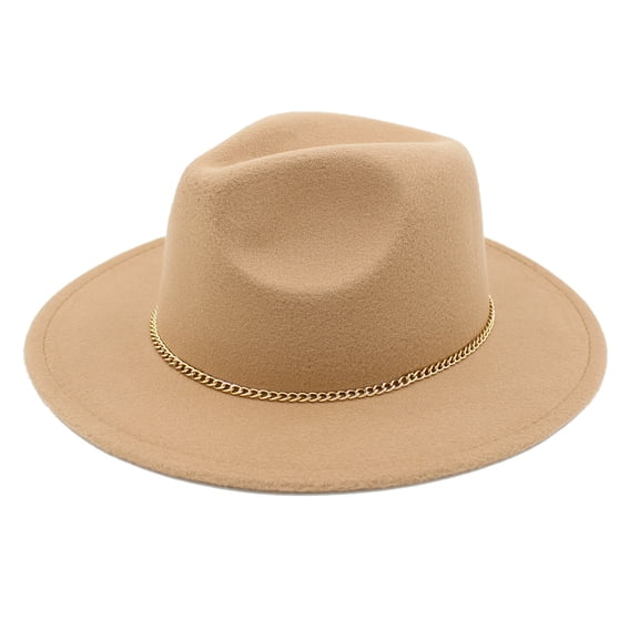 Premium 3" Wide Brim Solid Color Felt Fedora Panama Hat