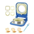 thumbnail image 1 of Premium 3-in-1 Uncrustable Sandwich Maker - Heart/Round/Square Crustless Sandwich Cutter & Sealer for Kids' Lunch, Breakfast & Lunchboxes | BPA-Free Uncrustable Press（ Blue）, 1 of 9