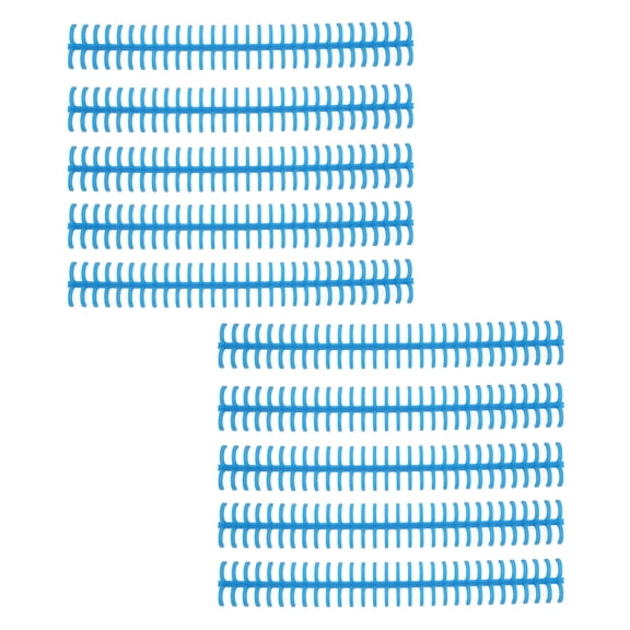 Premium 30-Hole Plastic Loose Leaf Binding Spines, 1/2-Inch (13mm) Inner Diameter Blue Flexible Binding Combs, Perfect for Letter Size and DIY Paper Projects, 10-Pack