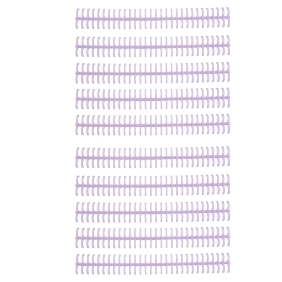 Premium 30-Hole Plastic Loose Leaf Binding Spines, 1/2-Inch (13mm) Inner Diameter Lilac Flexible Binding Combs, Perfect for Letter Size and DIY Paper Projects, 10-Pack