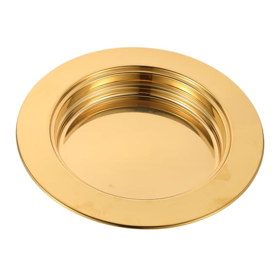 Premium 304 Stainless Steel Communion Plate 7.87 Inch Inner Diameter Serving Tray For Sacraments