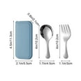 thumbnail image 1 of Premium 304 Stainless Steel Cutlery Set - Spoon and Fork with Portable Storage Box for Outdoor, Picnics, and Office Dining, 1 of 5