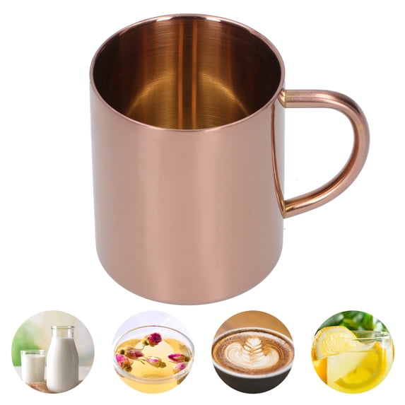 Premium 304 Stainless Steel Mug With Handle, 400ml Capacity, Polished Finish