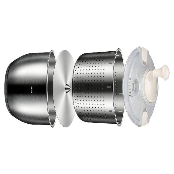 Premium 304 Stainless Steel Salad Spinner For Greens And Berries With Compact Design