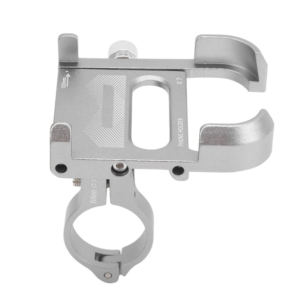 Premium 360 Degree Rotation Aluminum Mobile Phone Stand Navigation Holder Mount for Bicycle and Motorcycle Handlebars Universal Fit Titanium Color 4.7 inches / 12 cm