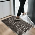 thumbnail image 1 of Premium 3D Embossed Welcome Doormat 23.6x15.7 Inch Non-Slip PVC Entryway Rug,Heavy Duty Scrape-Proof Indoor Outdoor Mat,Easy Clean Diamond Pattern Floor Mat for Home Entrance Door, 1 of 6