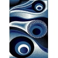thumbnail image 1 of Premium 3D Hand Carved Modern 2x3 2x4 Rug Contemporary 1504 Navy Blue, 1 of 10