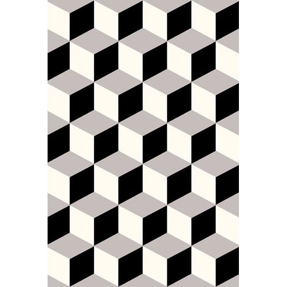 Premium 3D Hand Carved Modern 5x7 5x8 Rug Contemporary 1099 Grey Gray