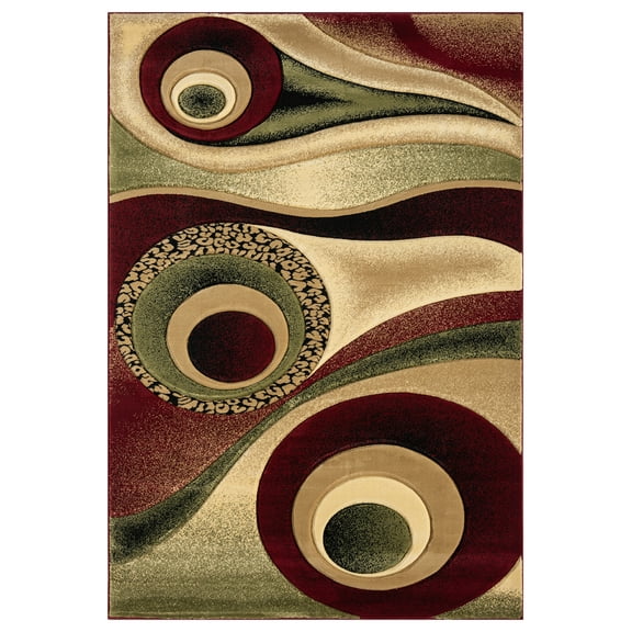 Premium 3D 5X8 5x7 Rug 1504 Burgundy