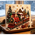thumbnail image 1 of Premium 3D Pearl Christmas Wall Art Kit, Luxury Flocked Canvas DIY Holiday Decor with Pearl Beads, Christmas Craft Gift for Adults, 1 of 8