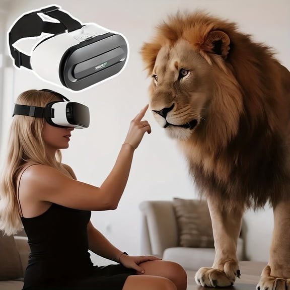 Premium 3D VR Headset for Movies, Gaming & Virtual Travel  Immersive 3D Experience Perfect for Family Entertainment!