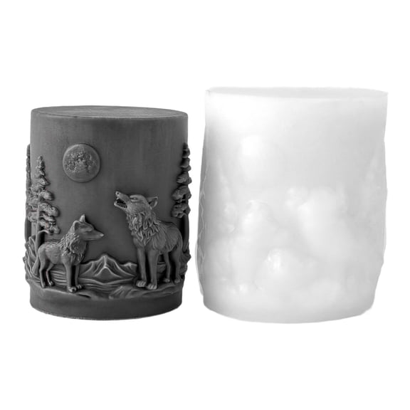 Premium 3D Wolf Silicone Mold For Resin Art And Crafting Projects
