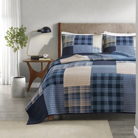 Premium 3Piece King/Cal King Bedding Set 100% Cotton Modern Relaxed Style for All Seasons