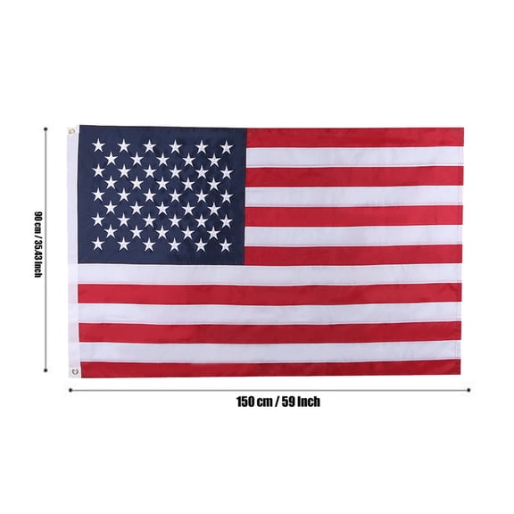 Premium 3X5 American Flag High Wind Resistance with Four Rows of Hem Stitching Uv Fade Resistant Luxury Embroidered Star Banner for Home and Holiday Display