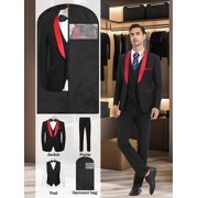 Premium 3pcs Suit - with Garment Bag | High-end, Fashionable | Suitable for Business, Wedding