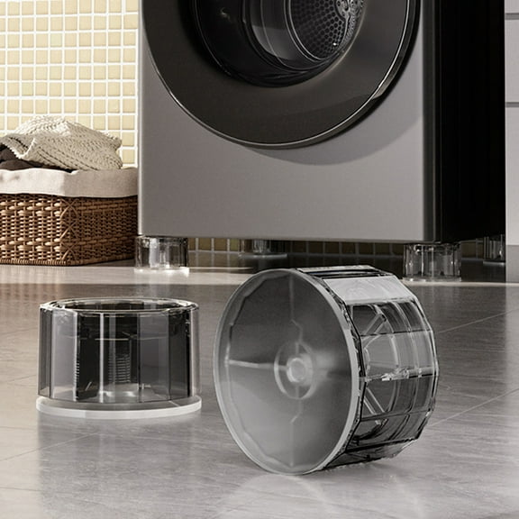 Premium 4" Bed Risers/Furniture Raisers with Steel Reinforced Caster Wheel Holder Top, Lifts Height, Black