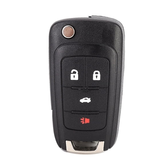 Premium 4 Button Flip Remote Key Fob Case Shell Cover Black Keyless Entry Replacement Pair Pack for Camaro Cruze Malibu Sonic Spark Volt 3.93 x 1.57 x 1.18 Inches / 10 x 4 x 3 cm
