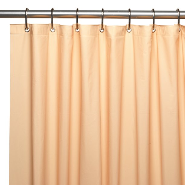 Premium 4 Gauge Vinyl Shower Curtain Liner w/ Weighted and