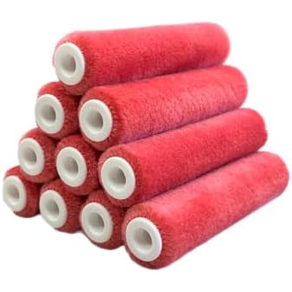 Premium 4-Inch Mohair Mini Paint Roller Covers - 10-Pack, Lint-Free & Shed-Resistant for Smooth Finishes Ideal for Cabinets, Trim & Doors Works with All Paints & Stains (10-Pack)