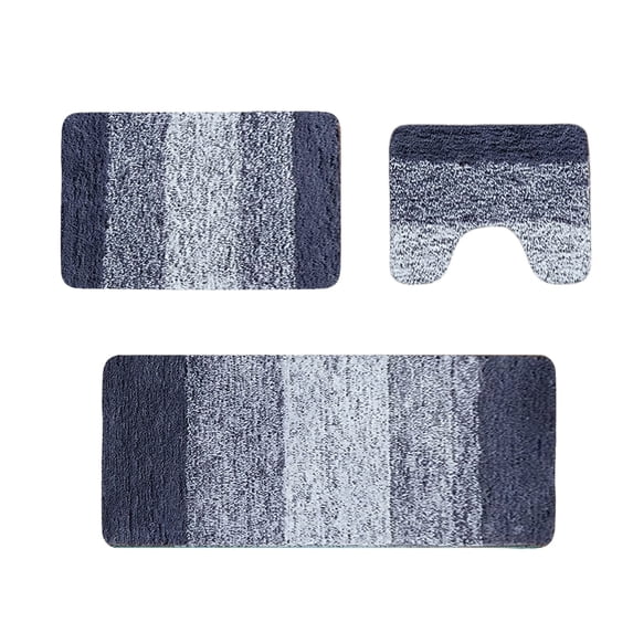 Premium 4-Piece Bathroom Rugs Set with Non-Slip Backing, Soft Absorbent Microfiber Plush Shower Rugs with Lid Cover, Modern Home Décor