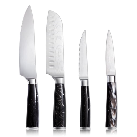 Pechvin Premium 4-Piece Kitchen Knife Set, High-Carbon Stainless Steel, Ultra Sharp, Ergonomic Handle, Rust-Resistant