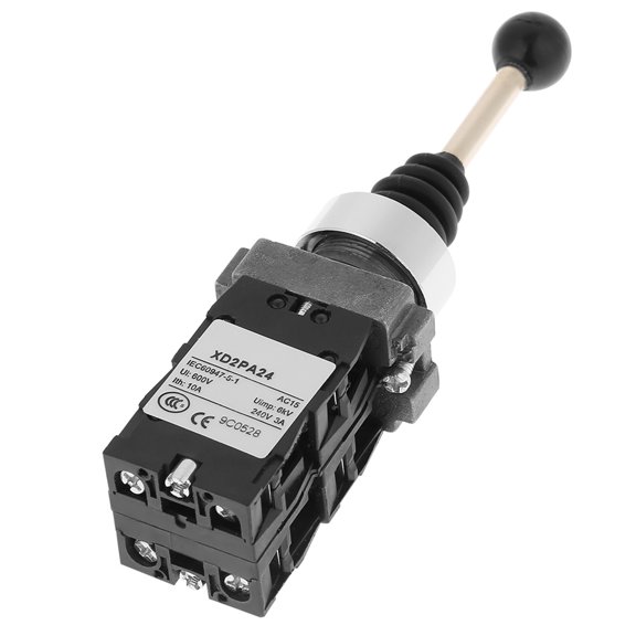 Premium 4 Position Spring Return Joystick Controller Electrical Switch Replacement for Industrial Control Circuits, Shock Resistant Design, Black, 5.7 inches / 14.5 cm - Heavy Duty Construction