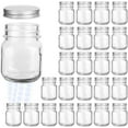 Premium 4 oz Glass Jars with Silver Lids Set of 24 Perfect for
