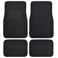 thumbnail image 1 of Premium 4PC Set of Carpet Car Floor Mats with Vinyl Safety Heel Pad for Car, Truck, SUV, Coupe Sedan, Black (MT-100-BK), 1 of 8