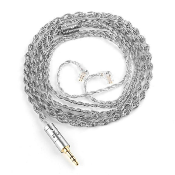 Premium 4Strand 336Core Silver Coated 3.5mm Headphone Replacement Cable Compatible for 2Pin In Ear Monitors Earphone