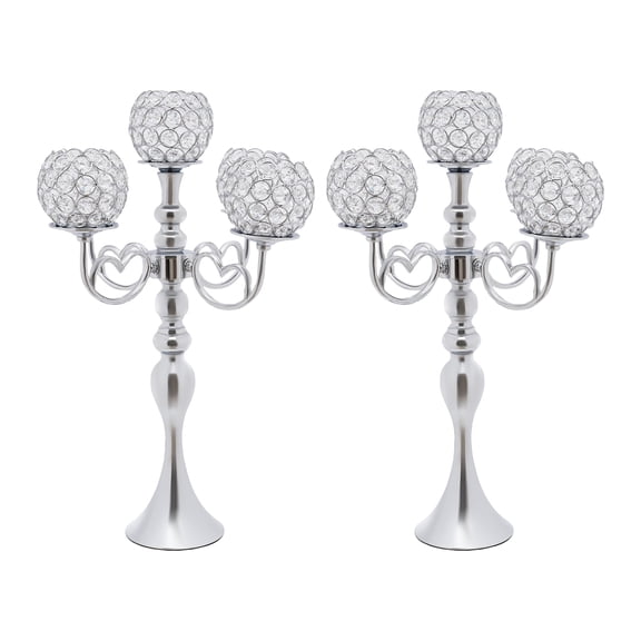 Premium 5-Arm Crystal Candle Holder Silver Mermaid Base, Customizable Candle Options for Every Atmosphere